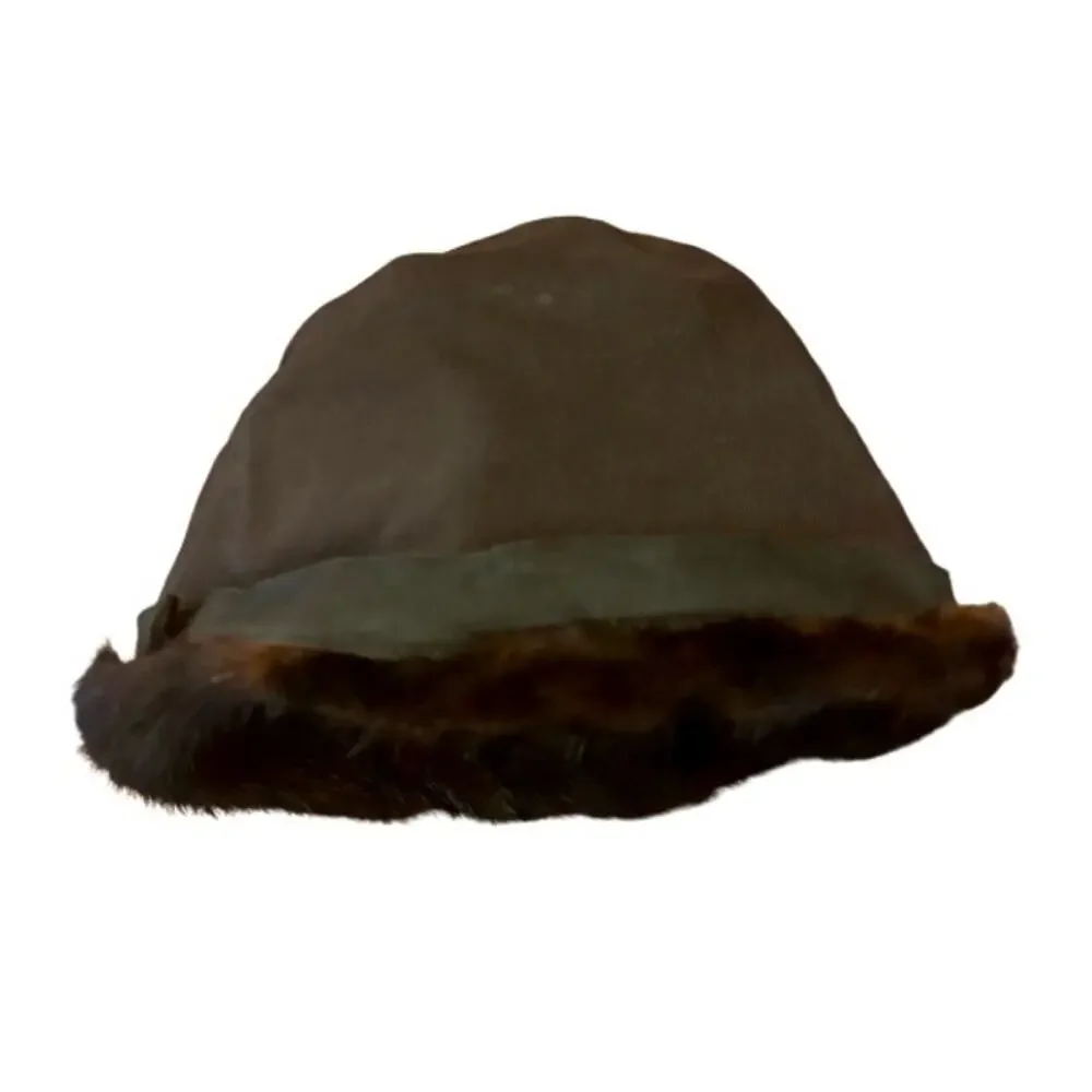 Union Made Vintage Dark Brown Mink Fur Cossack-Style Hat (21.5”)